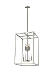 Generation Lighting 5134508EN-962 Moffet Street Eight Light Hall / Foyer, Brushed Nickel Main Image.jpg