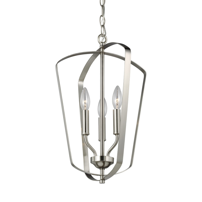 Generation Lighting 5134903-962 Romee Three Light Hall / Foyer Pendant, Brushed Nickel Alternate Image.jpg