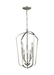 Generation Lighting 5134906EN-962 Romee Six Light Hall / Foyer, Brushed Nickel Main Image.jpg