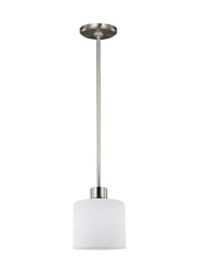 Generation Lighting 6128801-962 Canfield One Light Mini-Pendant, Brushed Nickel Main Image.jpg