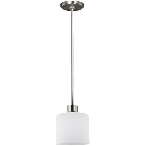 Generation Lighting 6128801EN3-962 Canfield One Light Mini-Pendant, Brushed Nickel Main Image.jpg