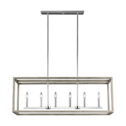 Generation Lighting 6634506EN-872 Moffet Street Six Light Island Pendant, Washed Pine Alternate Image.jpg