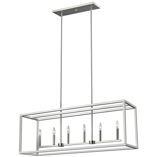 Generation Lighting 6634506EN-962 Moffet Street Six Light Island Pendant, Brushed Nickel Main Image.jpg