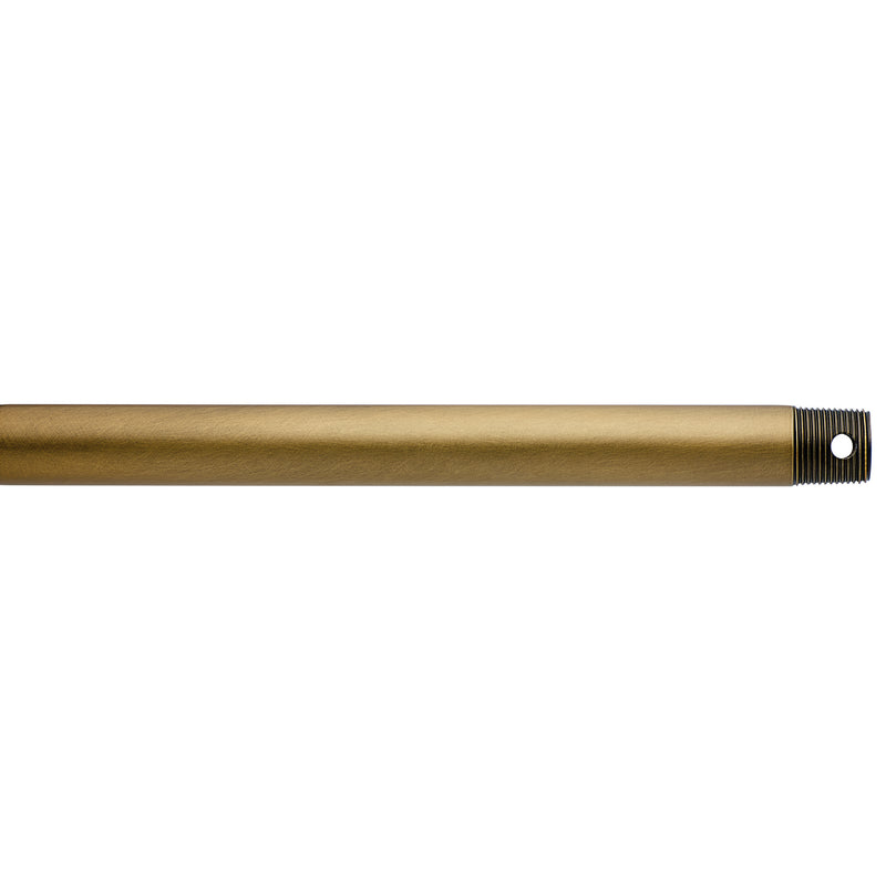 Kichler 360004NBR Fan Down Rod, Natural Brass
