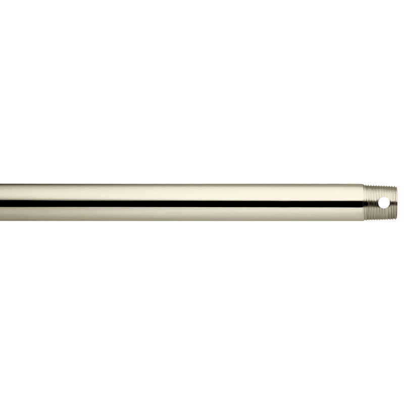 Kichler 360005PN Fan Down Rod, Polished Nickel