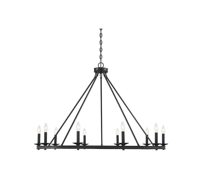 Savoy House 1-310-10-89 Ten Light Chandelier, Matte Black