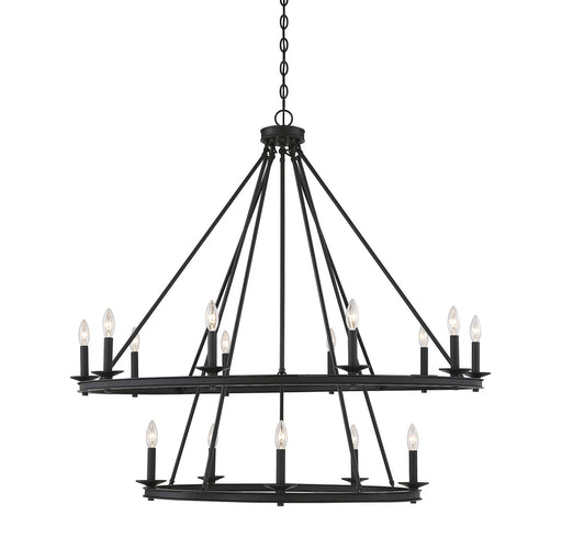 Savoy House 1-312-15-89 15 Light Chandelier, Matte Black