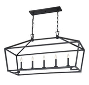 Savoy House 1-324-5-44 Five Light Linear Chandelier, Classic Bronze (5)