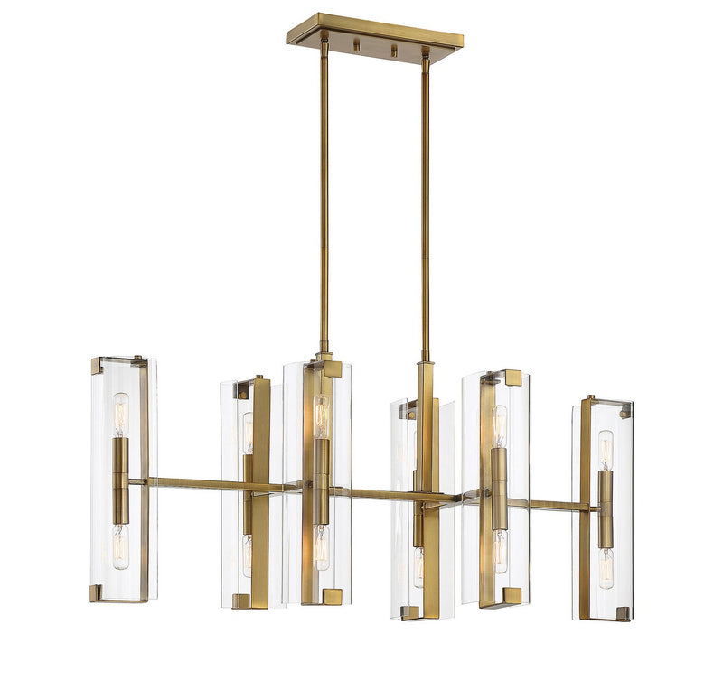 Savoy House 1-9773-12-322 12 Light Chandelier, Warm Brass (4)