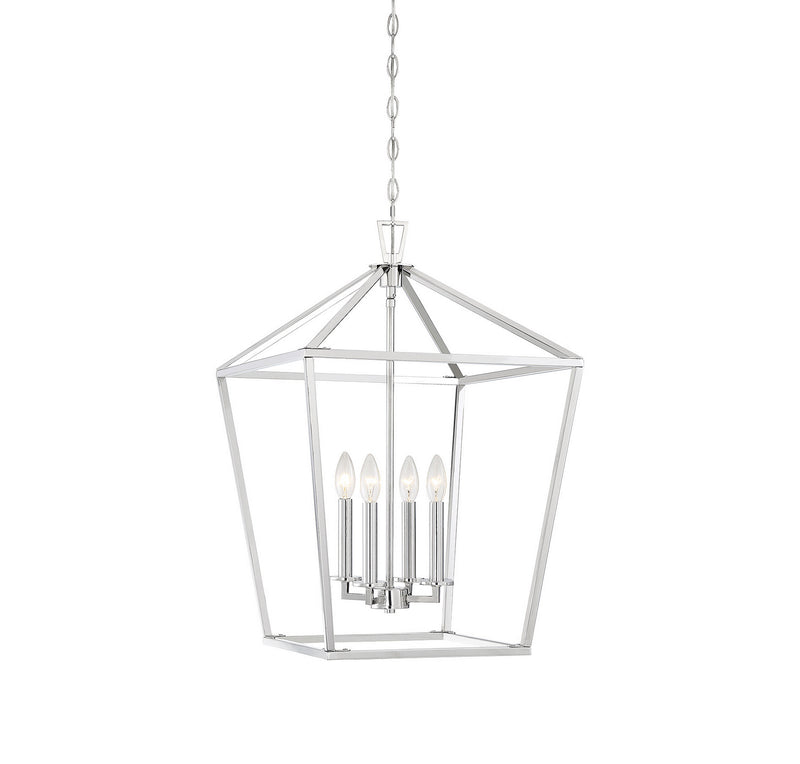 Savoy House 3-321-4-109 Four Light Pendant, Polished Nickel