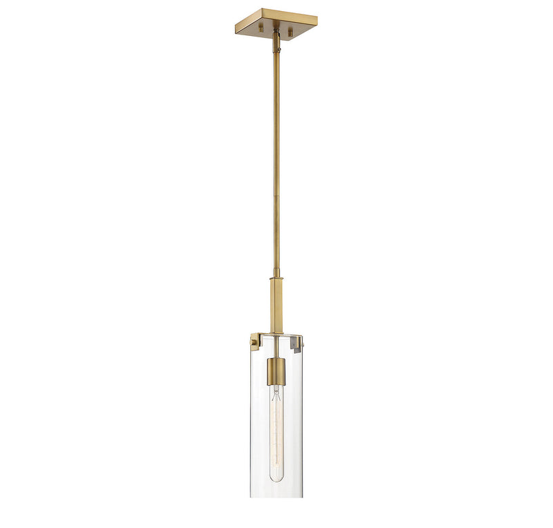 Savoy House 7-9770-1-322 One Light Mini Pendant, Warm Brass