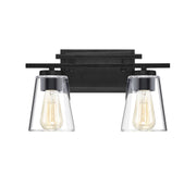 Savoy House 8-1020-2-BK Two Light Bath Bar, Black