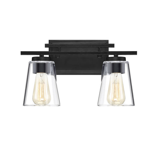 Savoy House 8-1020-2-BK Two Light Bath Bar, Black