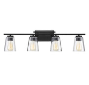 Savoy House 8-1020-4-BK Four Light Bath Bar, Black