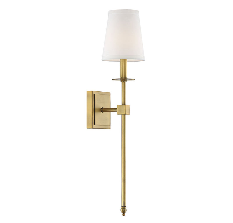 Savoy House 9-303-1-322 One Light Wall Sconce, Warm Brass (2)
