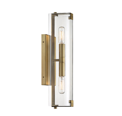 Savoy House 9-9771-2-322 Two Light Wall Sconce, Warm Brass (2)