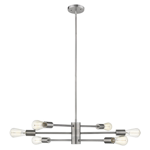Eglo USA 203475A Willsboro Six Light Chandelier Polished Nickel Main Image.jpg