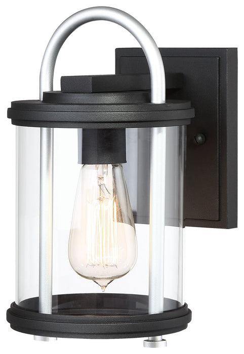 Minka-Lavery 72671-32 Keyser One Light Outdoor Wall Mount, Coal W/Silver Accent Alternate Image.jpg