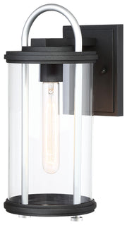 Minka-Lavery 72672-32 Keyser One Light Outdoor Wall Mount, Coal W/Silver Accent Alternate Image.jpg