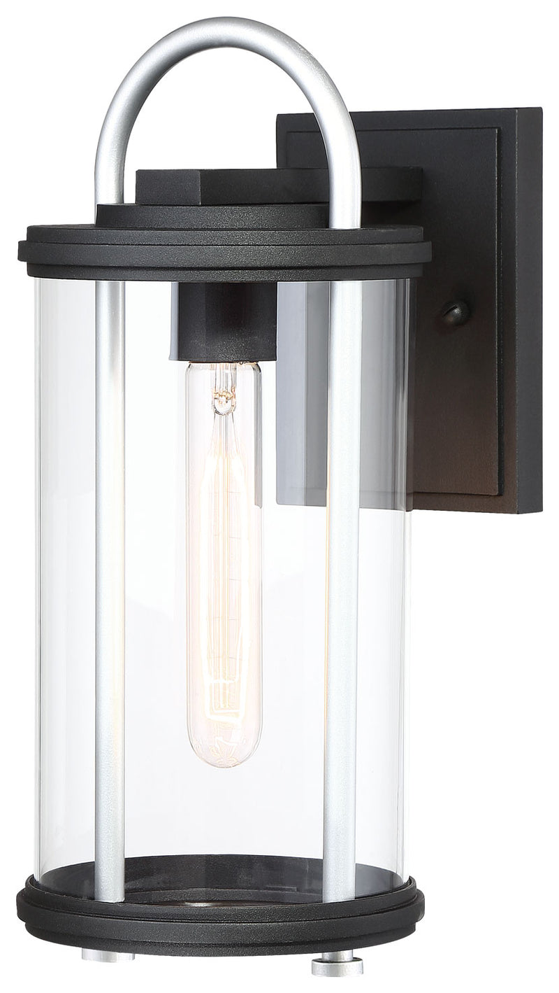 Minka-Lavery 72672-32 Keyser One Light Outdoor Wall Mount, Coal W/Silver Accent Alternate Image.jpg