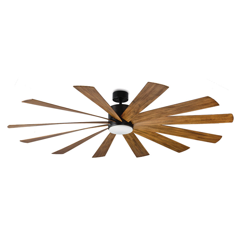 Modern Forms Fans FR-W1815-80L-MB/DK 80"Ceiling Fan, Matte Black/Distressed Koa