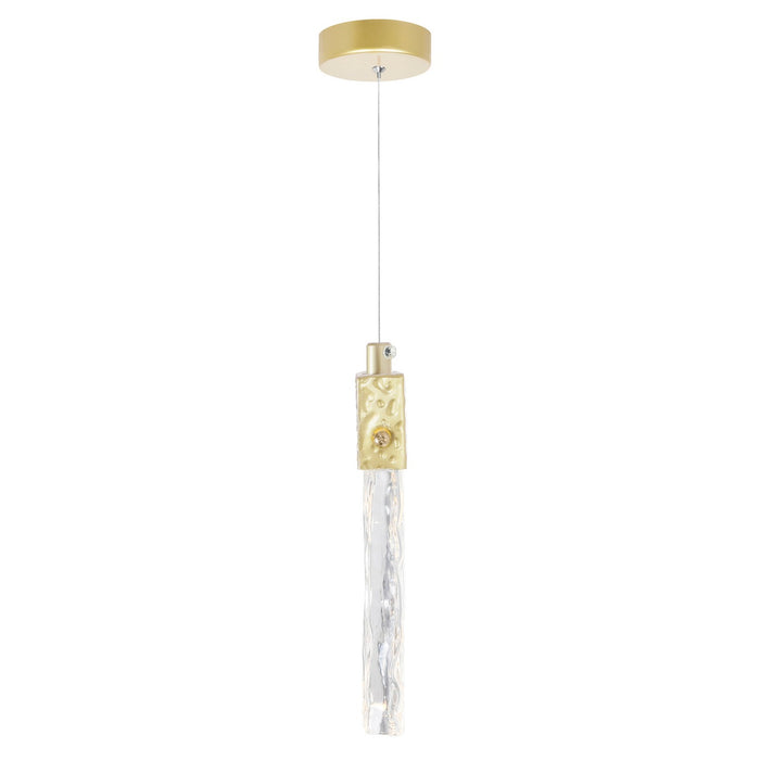 CWI Lighting 1090P6-1-620 Carolina LED Mini Pendant Gold Leaf Alt 2.jpg