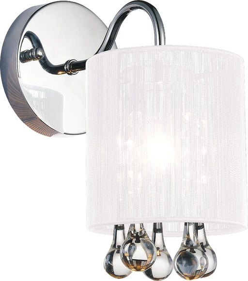 CWI Lighting 5006W5C-1 (W) Water Drop One Light Bathroom Sconce, Chrome Main Image.jpg