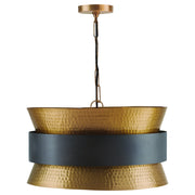 Capital Lighting 330446PZ Loren Four Light Pendant, Patinaed Brass and Dark Zinc Main Image.jpg
