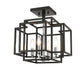 Z-Lite 454SF-BK-CH Titania Four Light Semi Flush Mount, Black / Chrome Main Image.jpg