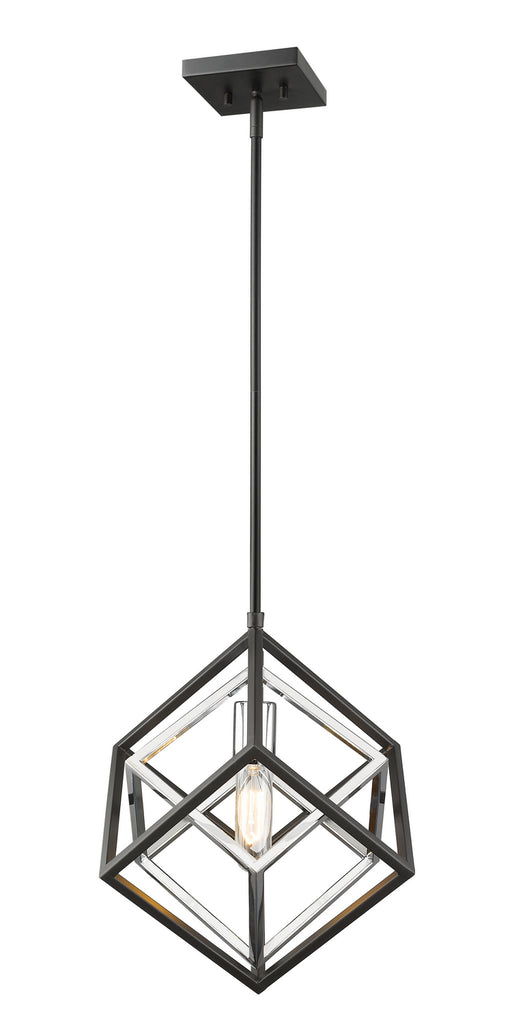 Z-Lite 457MP-CH-MB Euclid One Light Mini Pendant, Chrome / Matte Black Main Image.jpg