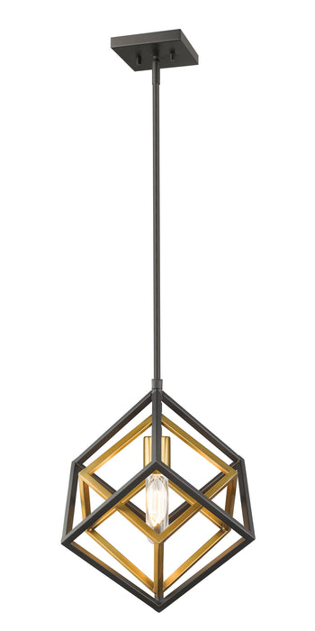 Z-Lite 457MP-OBR-BRZ Euclid One Light Mini Pendant, Olde Brass / Bronze Main Image.jpg