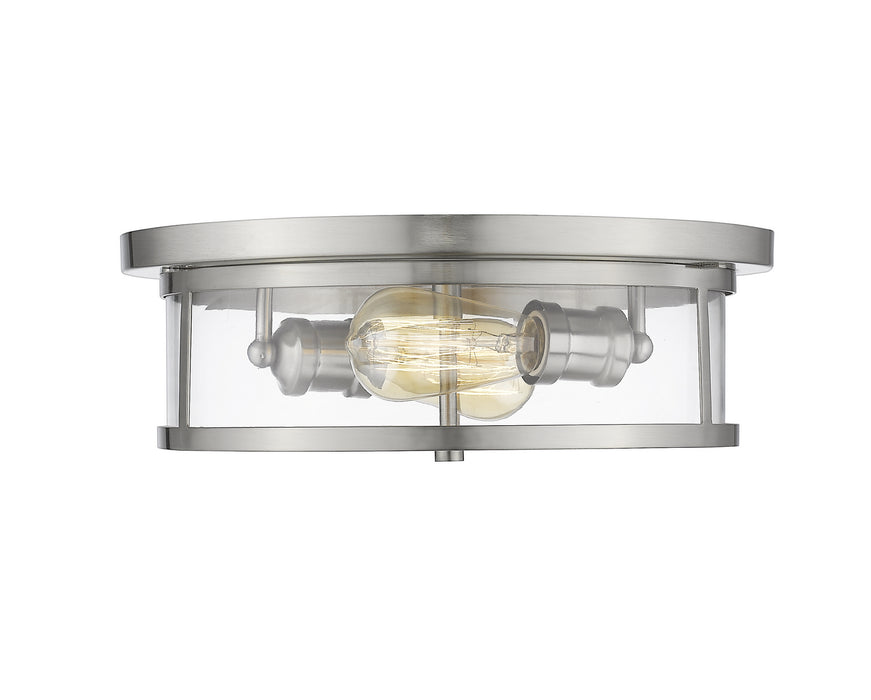 Z-Lite 462F14-BN Savannah Two Light Flush Mount, Brushed Nickel Main Image.jpg