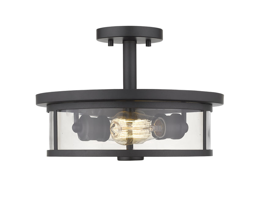 Z-Lite 462SF14-BRZ Savannah Two Light Semi Flush Mount, Bronze Main Image.jpg