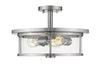 Z-Lite 462SF16-BN Savannah Three Light Semi Flush Mount, Brushed Nickel Main Image.jpg