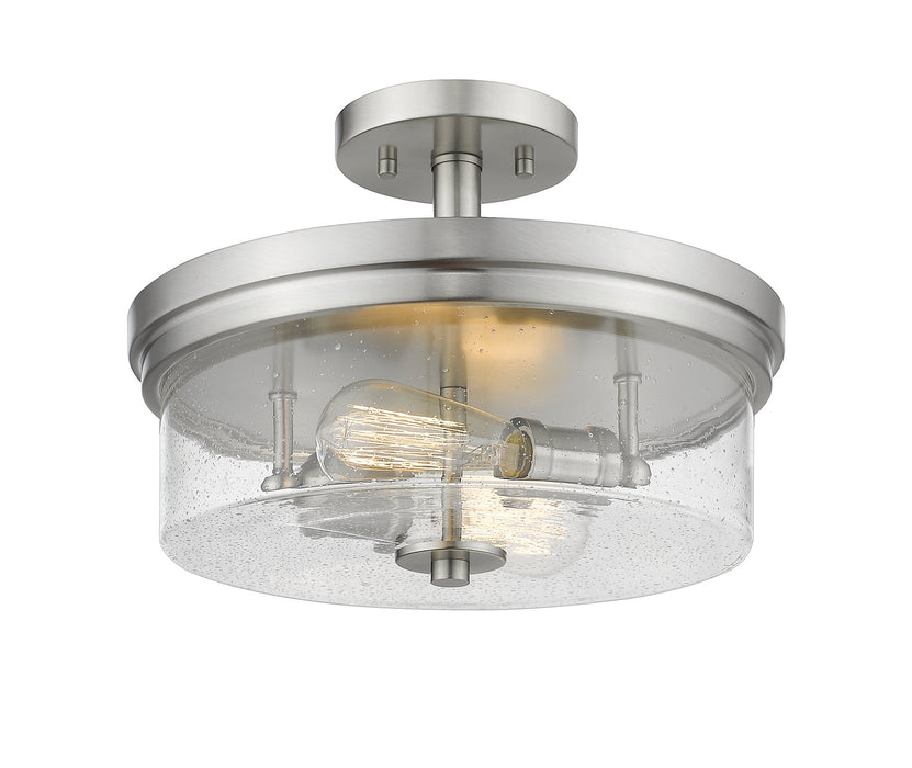 Z-Lite 464SF-BN Bohin Two Light Semi Flush Mount, Brushed Nickel Main Image.jpg