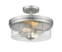 Z-Lite 464SF-BN Bohin Two Light Semi Flush Mount, Brushed Nickel Main Image.jpg