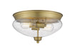 Z-Lite 722F2-HBR Amon Two Light Flush Mount, Heritage Brass Main Image.jpg