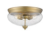 Z-Lite 722F3-HBR Amon Three Light Flush Mount, Heritage Brass Main Image.jpg