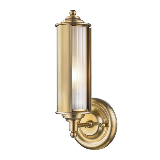 Hudson Valley MDS103-AGB Classic No.1 One Light Wall Sconce, Aged Brass Main Image.jpg