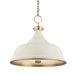 Hudson Valley MDS300-AGB/OW Painted No.1 Three Light Pendant, Aged Brass/Off White Main Image.jpg