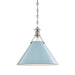 Hudson Valley MDS352-PN/BB Painted No.2 One Light Pendant, Polished Nickel/Blue Bird Main Image.jpg