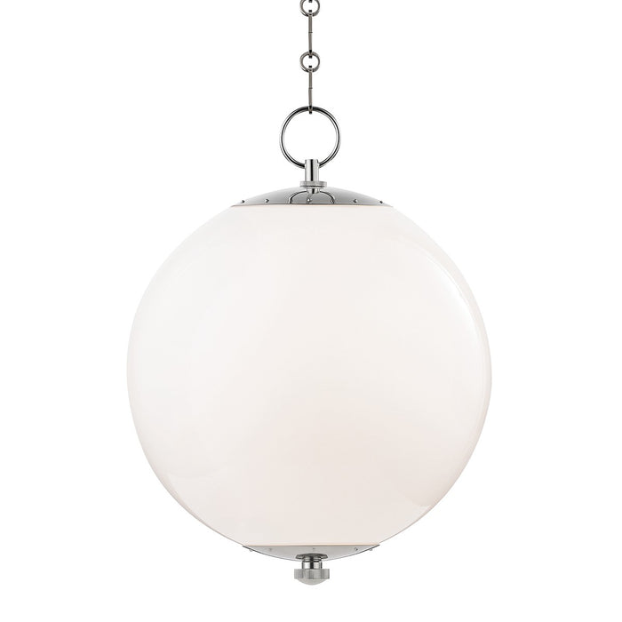 Hudson Valley MDS701-PN Sphere No.1 One Light Pendant, Polished Nickel Main Image.jpg