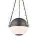 Hudson Valley MDS750-DB Sphere No.2 Two Light Pendant, Distressed Bronze Main Image.jpg