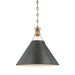 Hudson Valley MDS952-ADB Metal No.2 One Light Pendant, Aged/Antique Distressed Bronze Main Image.jpg