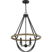 Quoizel BRL2823EK Bartlett Four Light Pendant, Earth Black Alternate Image 2.jpg