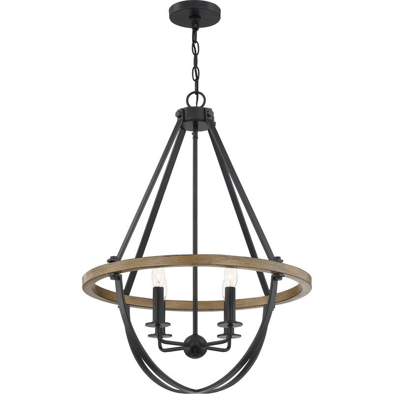 Quoizel BRL2823EK Bartlett Four Light Pendant, Earth Black Alternate Image 2.jpg