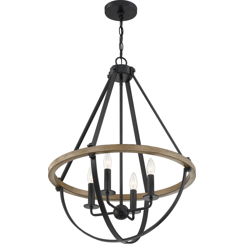 Quoizel BRL2823EK Bartlett Four Light Pendant, Earth Black Alternate Image 3.jpg