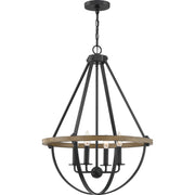Quoizel BRL2823EK Bartlett Four Light Pendant, Earth Black Main Image.jpg
