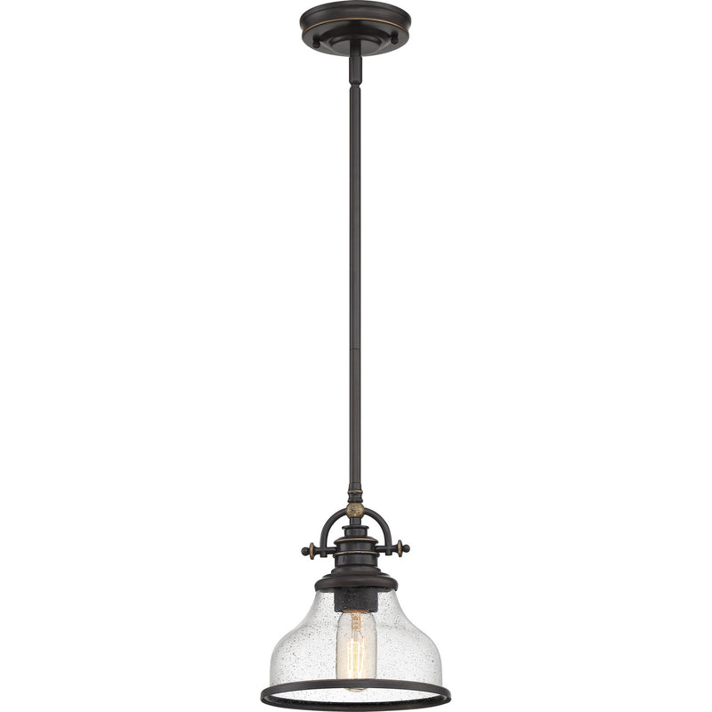 Quoizel GRTS1508PN Grant One Light Mini Pendant, Palladian Bronze Main Image.jpg