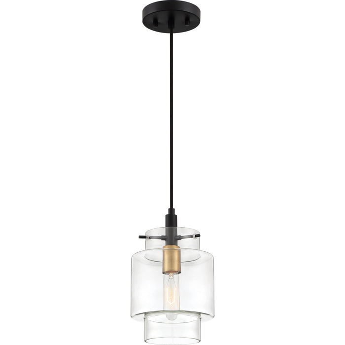 Quoizel NAO1507EK Naomi One Light Mini Pendant, Earth Black Main Image.jpg